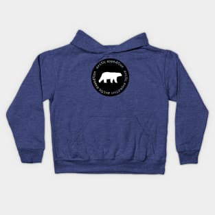 arctic expedition,polar bear Kids Hoodie